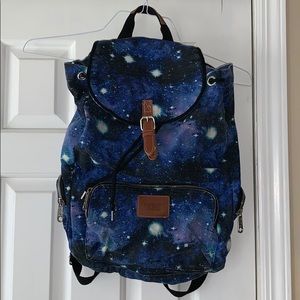 VICTORIAS SECRET PINK GALAXY CANVAS BACKPACK